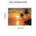 WGOD Sunset Coconut Palm Trees Canvas Wall Art Palm Trees on the small