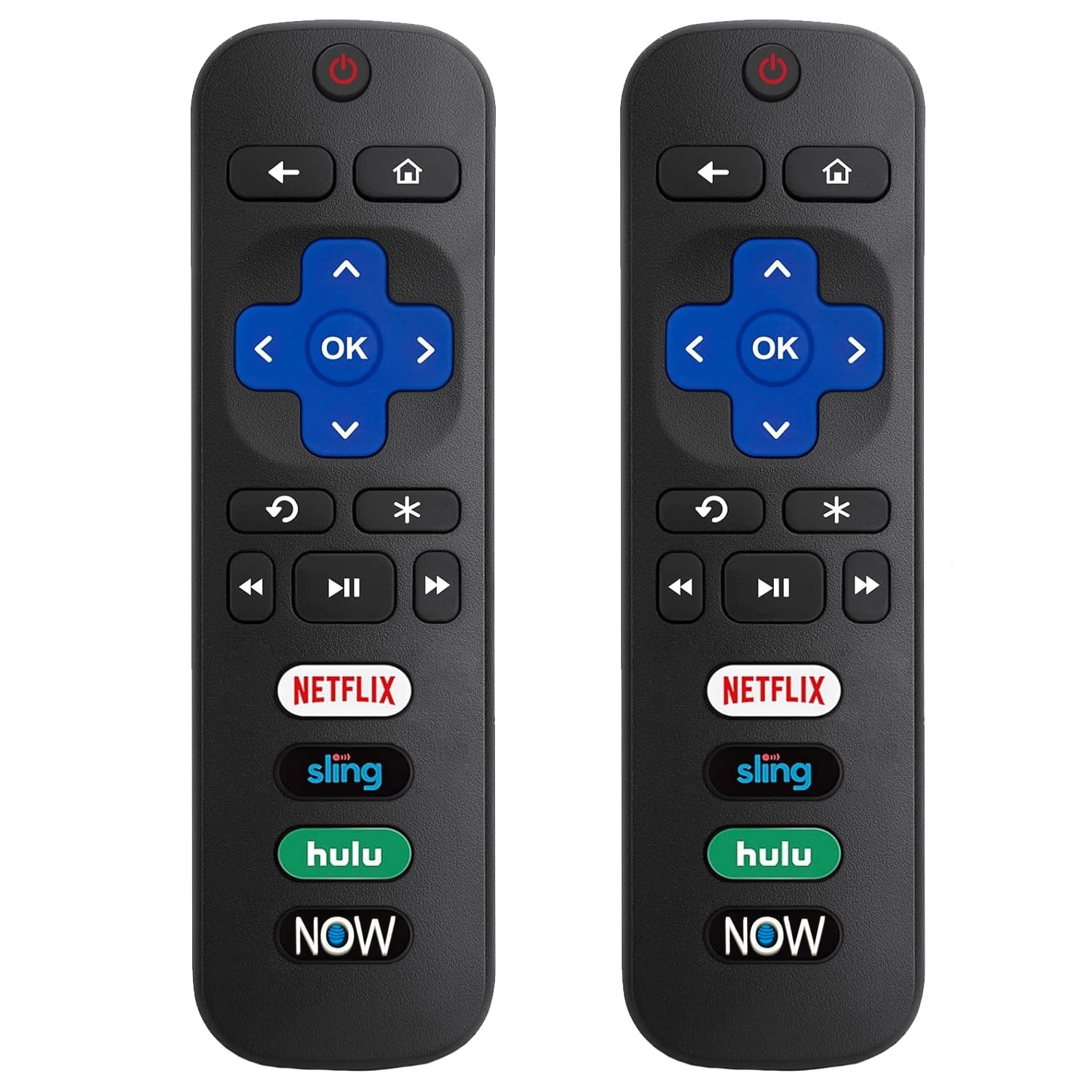 【Pack of 2】 Replacement Remote Controls for Roku TV, Compatible with TCL/Hisense/Sharp/Philips/Onn/Element Roku TV (Not for Roku Stick,Box or Speaker)