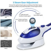 800W Handheld Electric Steam, imounTEK100ML Tank Blue White Anti-Scalding Anti Dripping Portable Iron Garment Steamer Fabric Clothes Laundry Steam Brush with 3 Adjustable Steam