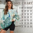 thumbnail image 5 of Xoenoiee Peacock Butterfly Flower Print Graphic Sweatshirts for Women Crewneck Long Sleeve Pullover Y2K Tops with Pockets 2025 Fall Casual Cute Clothes, Size 2XL, 5 of 7