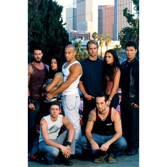 Paul Walker, Vin Diesel, Michelle Rodriguez, Jordana Brewster and Rick Yune in The Fast and the Furious 24x36 Poster