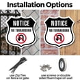 thumbnail image 3 of Notice No Turn Around 12 inch X 12 inch Shield-Shaped Rust-Free Aluminum Metal Sign Weather Resistant Made in the USA, 3 of 6