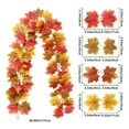 thumbnail image 3 of sruoe Halloween Decoration, Fall Garland Maple Leaf, Artificial Green Plant, Christmas Fall Maple Garland, Hanging Fall Leaves for Thanksgiving Autumn Home Decoration, 3 of 6