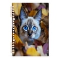 thumbnail image 2 of WOBOGO Blue Eyes Cat Notebook College Horizontal Grid Paper Ink Spill Resistant Water Resistant Cover 8.3x5.7x0.4in, 2 of 8