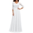 thumbnail image 5 of Vestido de noche largo elegante para mujer, con escote en V, para dama de honor y boda, 5 of 5