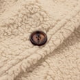 thumbnail image 4 of Solid Color Plush Sweater for Womens Plus Size Coat Pockets Outerwear Buttons Cardigan, 4 of 7