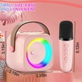 thumbnail image 6 of SANMADROLA Mini Karaoke Machine for Kids Adults, Toys for 3-12 Years Old Girls Boys Gifts, Kids Music Player Toys Christmas Birthday Gifts for Girls and Boys, 3,4, 5, 6, 7, 8+ Years Old Pink 2 Mic, 6 of 7