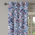 thumbnail image 3 of Ambesonne Grommet Curtain, , 50"x96", Coral and Pale Azure Blue, 3 of 5