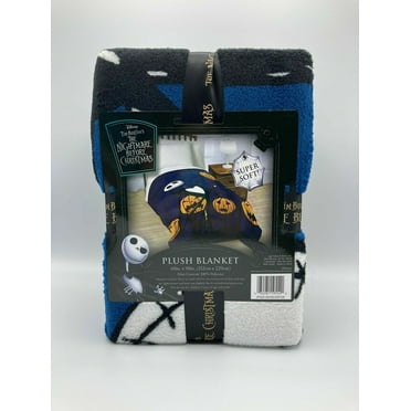 Nightmare Before Christmas Disney Jack Skellington Plush Blanket Throw 60"x90"