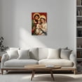 thumbnail image 2 of ZHONGYUTONG Holy Family Pictures Jesus and Virgin Mary Canvas Catholic Wall Art God Poster Christian Painting for Church Decor Framed (24.00" x 36.00"), 2 of 5
