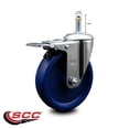 thumbnail image 2 of 5 Inch Solid Poly Wheel Swivel 7/16 Inch Stem Caster with Total Lock Brake, 2 of 2