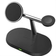 thumbnail image 1 of Cargador Inalámbrico Magnético , Estación de Carga Ultrarrápida para la Mayoría de Teléfonos Inteligentes, Relojes Inteligentes y Auriculares, Color Negro., 1 of 5