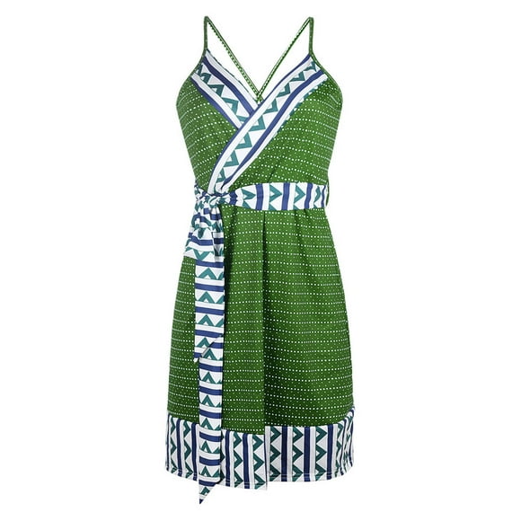 Robe d'Été à Épaules Dénudées Femmes Mode d'Été Imprimé Sans Manches Bretelles Vêtement Robe Longue Robe d'Été pour Femmes Vêtements d'Été pour Femmes Tendance Robe d'Été à Épaules Dénudées