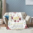 thumbnail image 7 of Happy 100th Birthday Blanket Gifts For Kids Adults - Lightweight Throw Blanket For Bedroom Living Room Decor Soft Fuzzy Fleece Cozy Plush Bed Couch 80"X60", 7 of 7