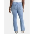 thumbnail image 3 of Terra & Sky Women's Plus Size Bootcut High Rise Jeans, Available in Short and Regular Inseams, 3 of 5