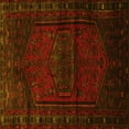 thumbnail image 1 of Ahgly Company Machine Washable Indoor Square Persian Yellow Traditional Area Rugs, 5' Square, 1 of 4