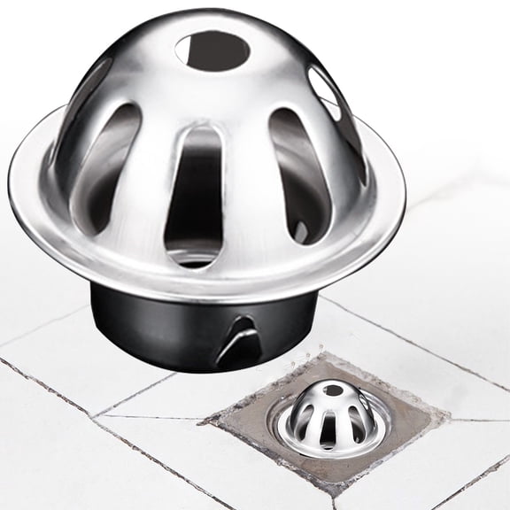 Cozival 304 Stainless Steel Gutter Guard Filter, Round Downspout Strainer Anti-Clog, Outdoor Drain Cover for Leaves & Debris (40-200mm)