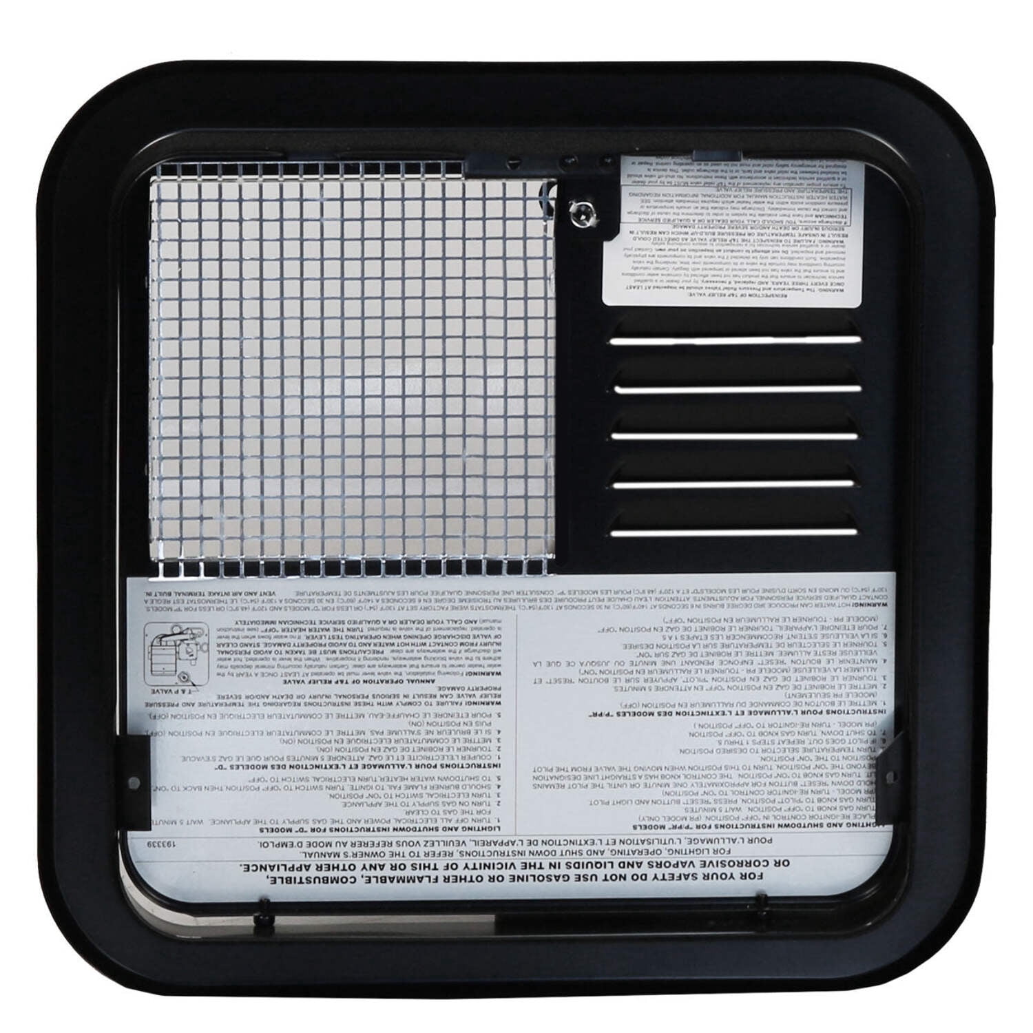Suburban 6255AEB Water Heater Access Door, Black - 4 & 6 Gallon