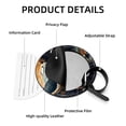 thumbnail image 4 of Yak Set of 2pcs PU Leather Round Suitcase Tags with Privacy Cover and Name ID Tag - Ideal for Travel Luggage, Handbags, Backpacks, School Bags, 4 of 6