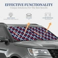 thumbnail image 4 of Disketp 2 Piece Patriotic Star Pattern Pattern Windshield Sunshades,Folding Windshield Sun Shade For Car Suv Trucks Sedan,Blocks Uv Rays Sun Visor Protector-Medium, 4 of 7