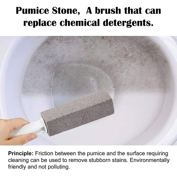 2 Pack Pumice Cleaning Stone with Handle, Toilet Bowl Cleaner Stains