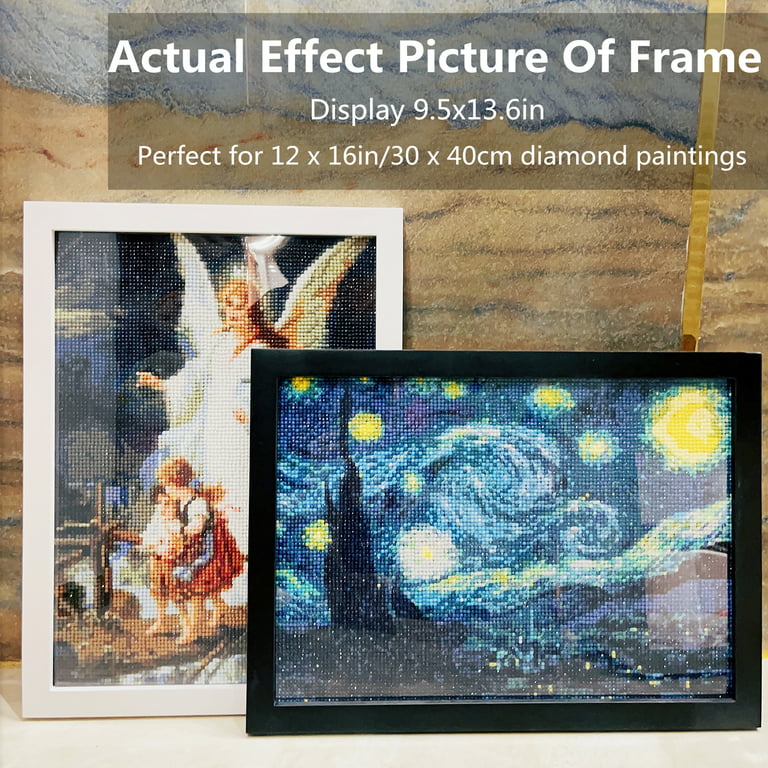 12X16 Inch Diamond Painting Picture Frames, Compatible with 30X40 Cm  without Mat