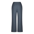 thumbnail image 4 of MYAOYI Women's Stretchy Drapey Office Work Wide Leg Dress Trousers, 4 of 8