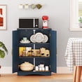 thumbnail image 4 of Costway Floor Storage Cabinet Modern Storage Organizer with Adjustable Shelves &2 Doors, 4 of 10