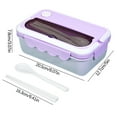 thumbnail image 4 of Clearance Under $10 Skegnu Divided Lunch Box, Microwave Heated Plastic Lunch Box, Microwave Oven Student Meal Box Office Worker Portable Tableware Meal Box Lunch Box Containers, 4 of 6