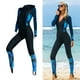 thumbnail image 4 of Traje de baño de manga larga Shamjiam para mujeres jóvenes con capucha Cremallera Traje de buceo de cuerpo completo, 4 of 9