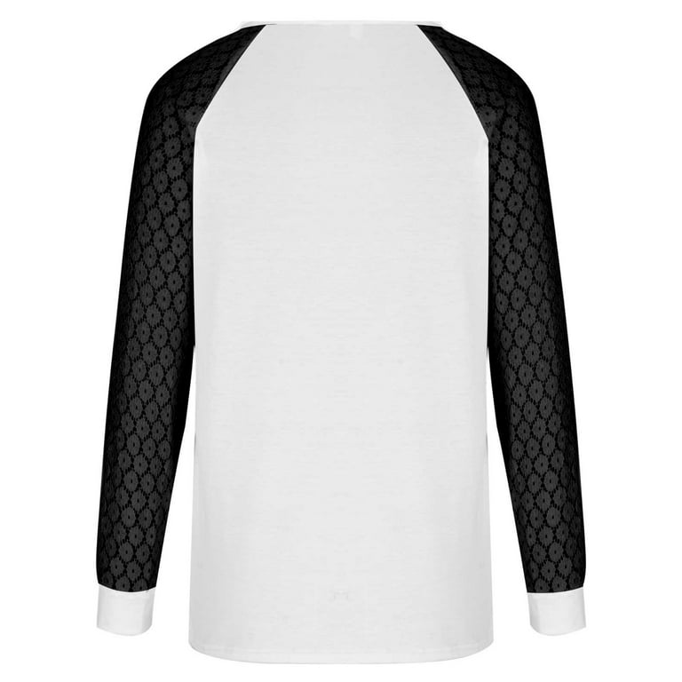Amtdh Womens Clothes Y2K Clothes Raglan Tee Shirts Gifts for Girlfriends  Crewneck Long Sleeve Shirts for Women Casual Sweatshirts Oversized Tops for  Girls Valentine's Day Print Black L 