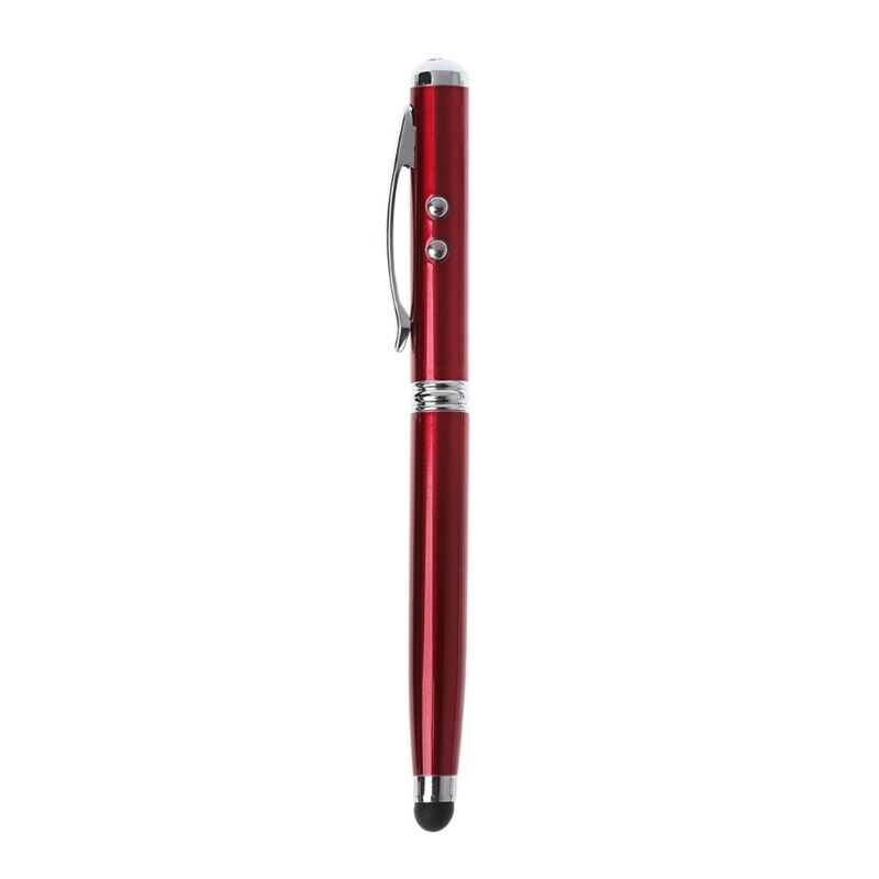 4 in1 Capacitive Stylus iPad Touch Screen Ballpoint Pen LED Light Laser