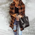 thumbnail image 5 of Women's Boho Tops For Women Flannel Fall Fashion Long Sleeve Plaid Button Down Shirt Shacket Blouse Top With Pockets Soft Lightweight Comfy 1Pc Jacket Blouses & Tops Womens Tops, 5 of 7