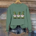 thumbnail image 4 of Womens St. Patrick's Day Casual Sweatshirt Long Sleeve Shirts Irish Cute Clover Shamrock Pullover Tops, 4 of 6