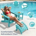 thumbnail image 2 of KINGYES Folding Adirondack Chair with Cup Holder, HDPE All-Weather Folding Adirondack Chair, Fir Pit Chairs for Patio Garden Backyard, 2 of 10