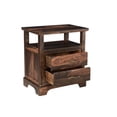 thumbnail image 4 of Taran Designs Darcy 2-drawer Live Edge Solid Wood Nightstand in Dark Brown, 4 of 7