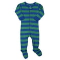 thumbnail image 3 of Leveret Kids Footed Cotton Pajama Striped Red White and Blue 6-12 Month, 3 of 9