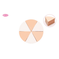 6PCS Thick Round Wedge Makeup Sponge Puff Set