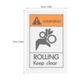 thumbnail image 2 of SEWACC Hands Warning Sign Caution Safety Sign Rectangle Clear Markings Warehouse 1Pack, 2 of 8