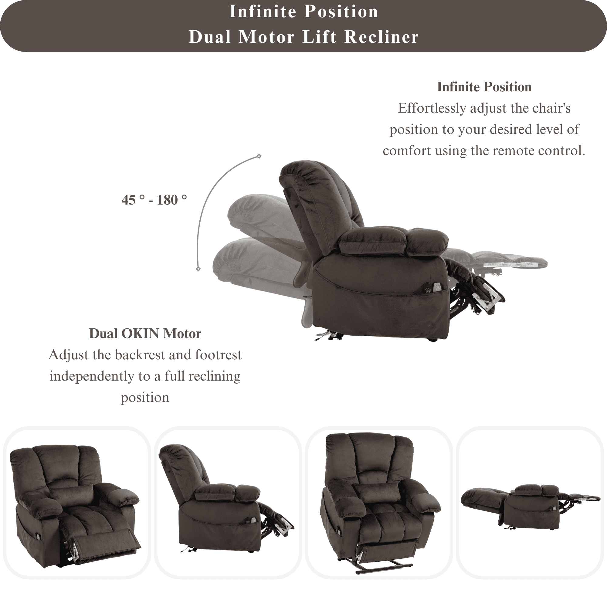 Big Man 500 lbs Power Lift Recliner for Big & Tall Elderly Adults 28 Inch Wide Seat, Lay Flat Lift Recliner Chair with Extended Footrest, Heat Massage, USB Type-C, Flip Arm Storage & Cup Holders