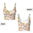 thumbnail image 4 of Jgfou Tropical Flamingo Pineapple Print Womens Sports Bra - Padded Workout Sports Bras Crop Tank Top, 4 of 9