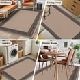 thumbnail image 6 of Black Brown Greek Key Large Area Rugs for Bedroom Living Room, Soft Non Slip Carpet Bedside Rug, Geometric Greece Ancient Farmhouse Geo Rectangular Floor Cover Kitchen Accent Rug 3'x5' for Office, 6 of 9