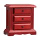 thumbnail image 1 of Mesita de noche de madera para casa de muñecas a escala 1:12, mesita de noche en miniatura Madera roja, 1 of 9