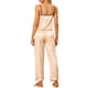 thumbnail image 3 of Conjuntos de pijama de satén para mujer INSPIRE CHIC, top de tirantes, pantalones palazzo con una máscara para dormir, 3 piezas, ropa de dormir de seda, XL, champán, 3 of 5