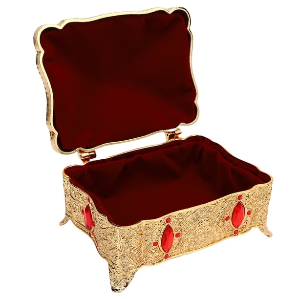 Caja De Joyería, Artesanía Exquisita, Caja Decorativa De Baratija De Estilo Antiguo, Metal Para Regalo