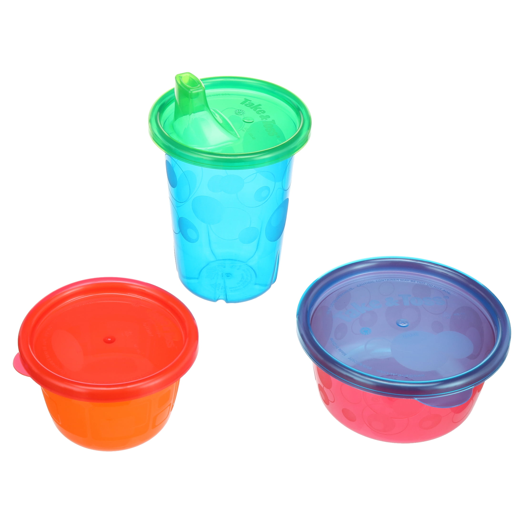 LOT OF 5: THE FIRST YEARS TAKE & TOSS STRAW CUPS FOR KIDS, 4 PACK,10oz,NEW  797819654578