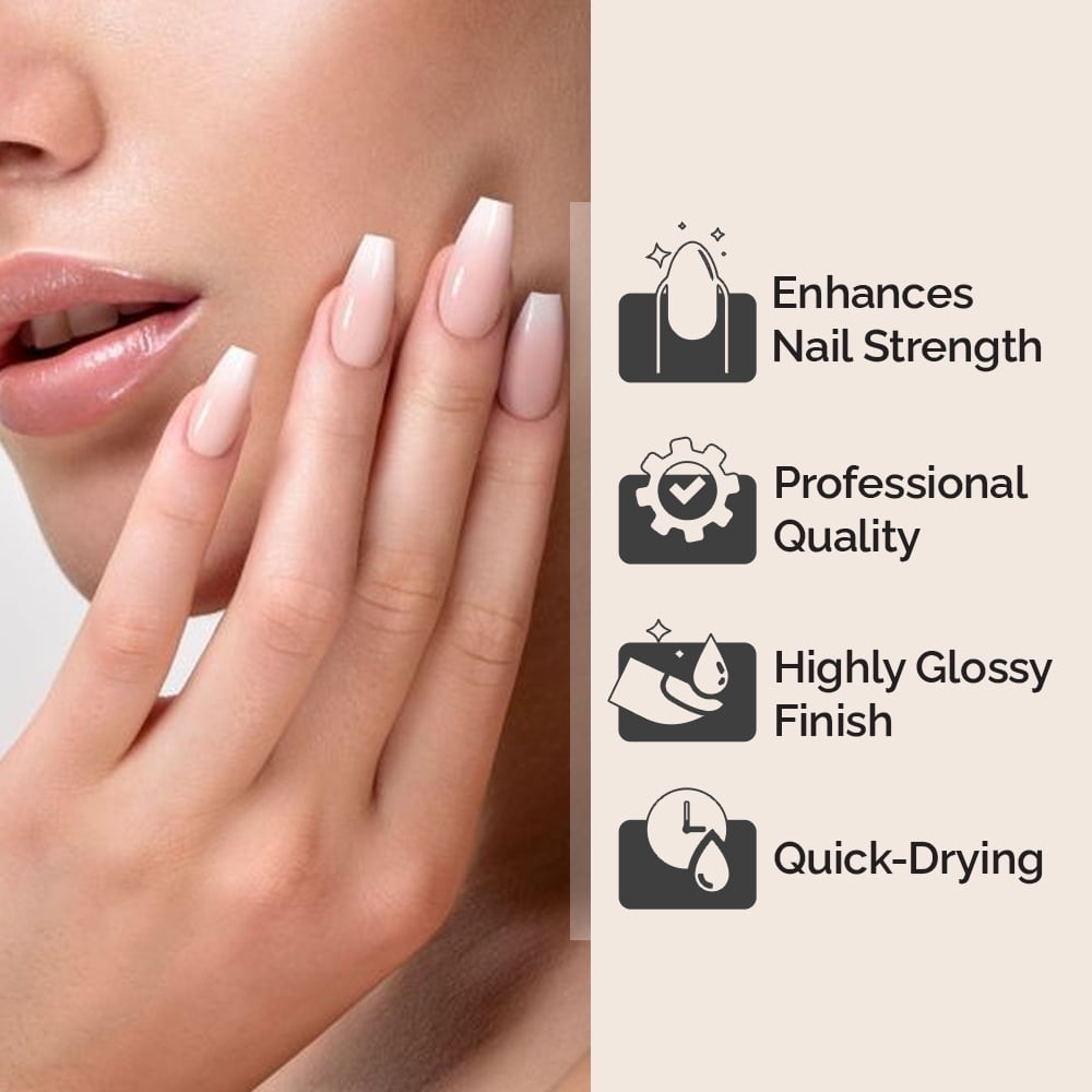 PRONAIL - Quick Dry Nail Polish Top Coat 16 Oz - Professional Strength, Long Lasting, Manicure and Pedicure - Fast Dry, High Gloss Shine and Chip Resistant