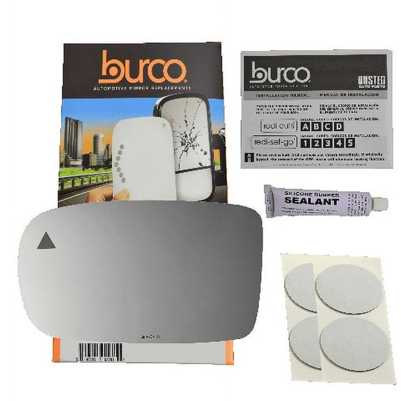 4424B Compatible with 11-22 Dodge Charger Left Driver Side Mirror Glass with Blind Spot Detection and Silicone Adhesive