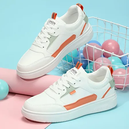 

Women‘s Casual Sneakers Color-block Lace-up Skate Shoes