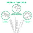 thumbnail image 4 of Binding Spiral, 16mm Diameter, 140 Sheet Capacity, 4:1 Pitch, 48 Loop with Rotating Pages Feature, for Engineering, Business, Office, University Presentations, 4 of 7
